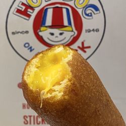 Hot Dog on a Stick - American cheese on a stick