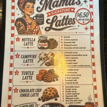 Mama's Breakfast Table - Latte menu - Breakfast & Brunch Near Me - St. Louis, Missouri Mama's Breakfast Table - Latte menu - Breakfast & Brunch Near Me - St. Louis, Missouri