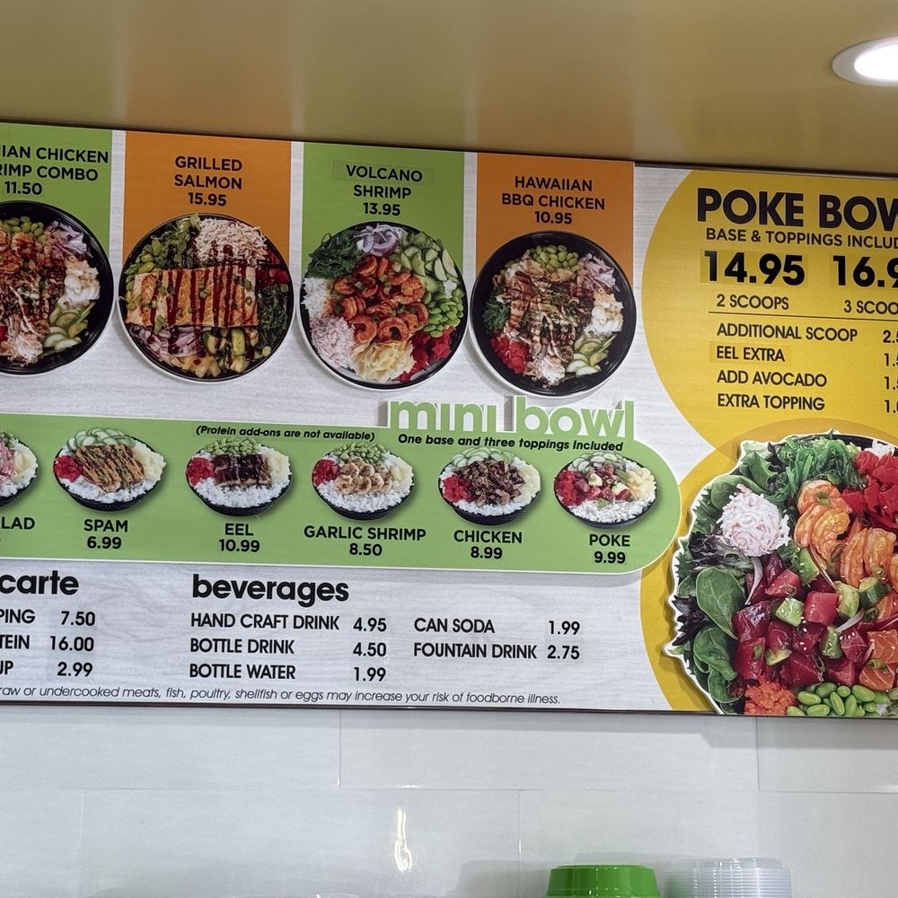 Ahipoki - Menu (2026) - Poke Near Me - Riverside, California