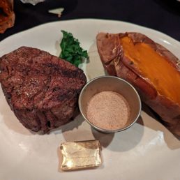 Filet mignon and sweet potato
