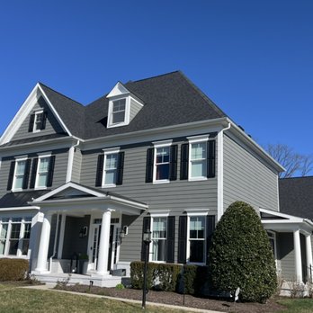 Dulles Roofing - I enjoy the challenge of these steep pitch roofs. Home we roofed in Ashburn. Shingle Color: Charcoal - Roofing Near Me - Herndon, Virginia Dulles Roofing - I enjoy the challenge of these steep pitch roofs. Home we roofed in Ashburn. Shingle Color: Charcoal - Roofing Near Me - Herndon, Virginia