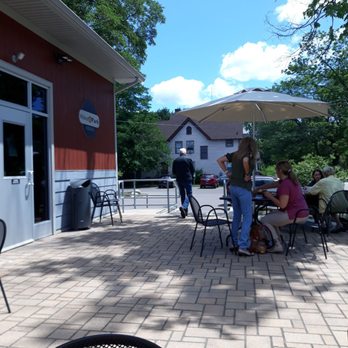 Walnut & Park - people sitting at tables outside a restaurant - Coffee & Tea Near Me - Kalamazoo, Michigan