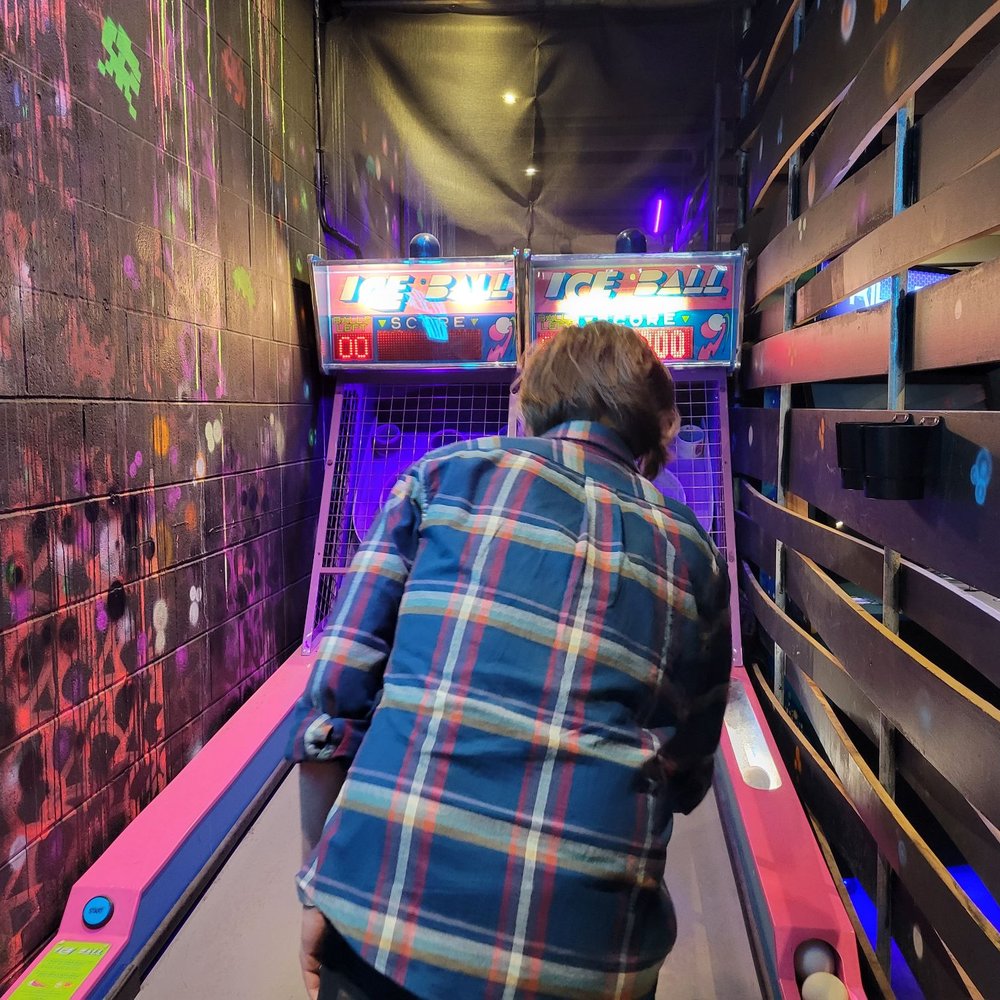 a man and a woman playing a game