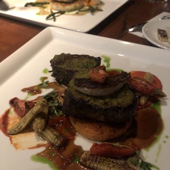 Different Pointe of View - Sea bass (top left) Braised short rib (bottom right) - New American Near Me - Phoenix, Arizona Different Pointe of View - Sea bass (top left) Braised short rib (bottom right) - New American Near Me - Phoenix, Arizona