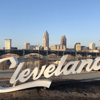 Cleveland Script Sign - Tremont - Landmarks & Historical Buildings Near Me - Cleveland, Ohio