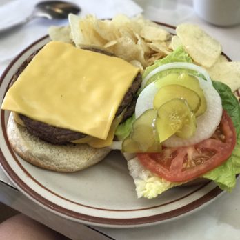 Donut Gallery Diner - Double cheeseburger comes with chips but can be substituted with french fries for an additional cost. - Breakfast & Brunch Near Me - Key Biscayne, Florida