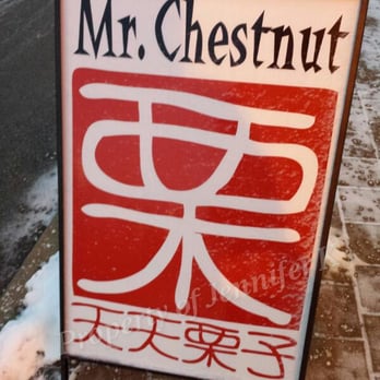 Mr. Chestnut - a sign on a sidewalk - Specialty Food Near Me - Markham, Ontario