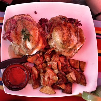 Hash - Beer cheese eggs Benedict  with pastrami - Breakfast & Brunch Near Me - Olympia, Washington