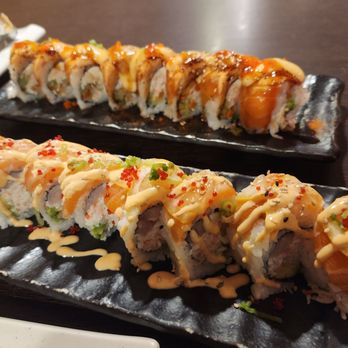 Obi's Sushi - New lion king roll and lemon drop roll - Sushi Bars Near Me - San Diego, California Obi's Sushi - New lion king roll and lemon drop roll - Sushi Bars Near Me - San Diego, California