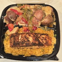Theo's Seafood and Pasta - Salmon dinner