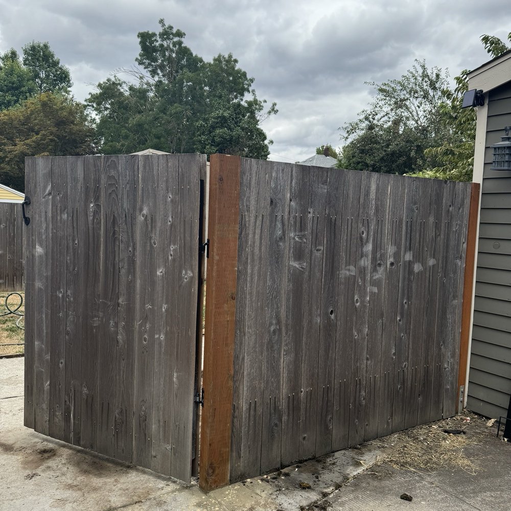 Beaverton Fencing And Landscape - Gate Repair - new post installed, concrete poured - Fences & Gates Near Me Beaverton Fencing And Landscape - Gate Repair - new post installed, concrete poured - Fences & Gates Near Me