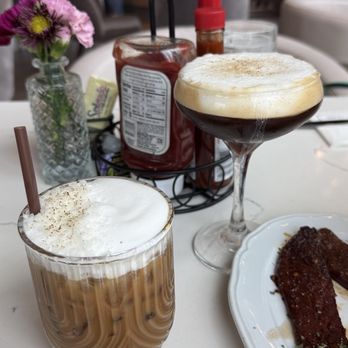 Sweet Maple - Iced Phuket Coffee (Front) Bombshell Shaken Espresso (Back) - Breakfast & Brunch Near Me - Santa Monica, California