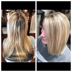 A before and after of Andrea's work.