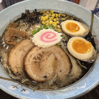 Sunrise Ramen & Sushi - Black garlic Tonkatsu ramen. Very good - Ramen Near Me - Palatine, Illinois