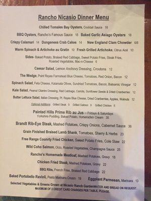 Menu photo 6 Rancho Nicasio Nicasio, CA Menu photo 6 Rancho Nicasio Nicasio, CA