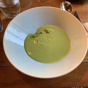 Madera - Chilled Pea Soup is just tremendous.  Get two bowls - New American Near Me - Menlo Park, California