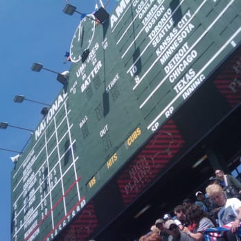 Wrigley Field - Even under the scoreboard, the bleachers are great. - Stadiums & Arenas Near Me - Chicago, Illinois