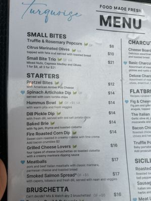 Menu photo 1 Turquoise Wine Bar Glendale, AZ