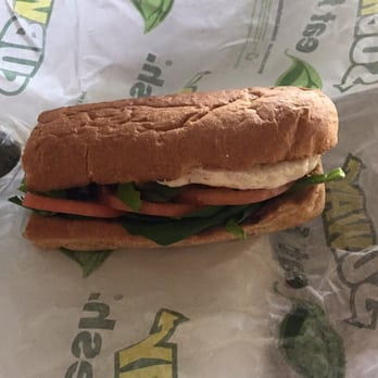 Subway - My perfectly made sandwich. One of the employees even recommended toasting the green peppers with the chicken and cheese :) - Sandwiches Near Me - Redlands, California Subway - My perfectly made sandwich. One of the employees even recommended toasting the green peppers with the chicken and cheese :) - Sandwiches Near Me - Redlands, California