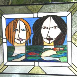 Schmidt Stained Glass - sisters swimming