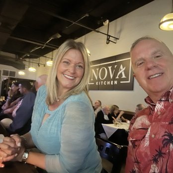 Nova Kitchen - H having a blast at the bar with Gina. Dinner was delicious. - American Near Me - Blauvelt, New York