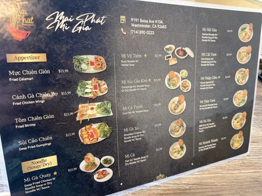 Menu photo 5 Mai Phat Noodle House Westminster, CA