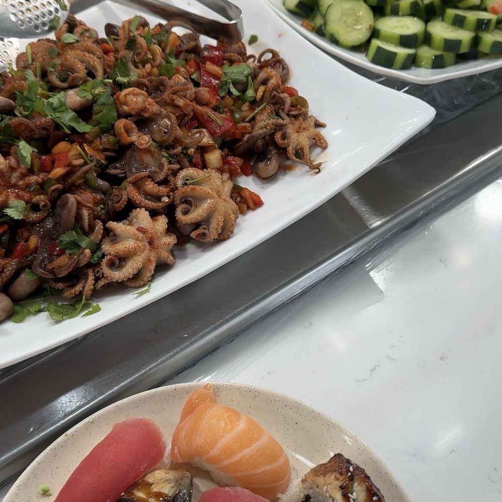 Sushi, seafood, and salad bar Sushi, seafood, and salad bar