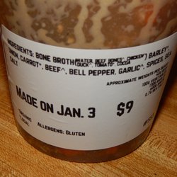 The Soup Den - Really good ingredients . . . Beef n' Barley Soup . . .