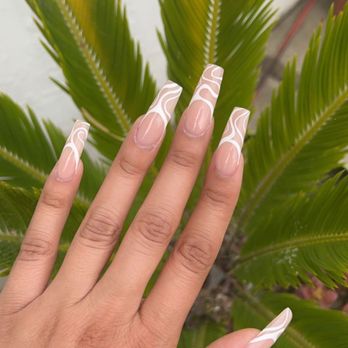 Tiktok Lounge - Abstract French tip - Nail Salons Near Me - Milpitas, California Tiktok Lounge - Abstract French tip - Nail Salons Near Me - Milpitas, California