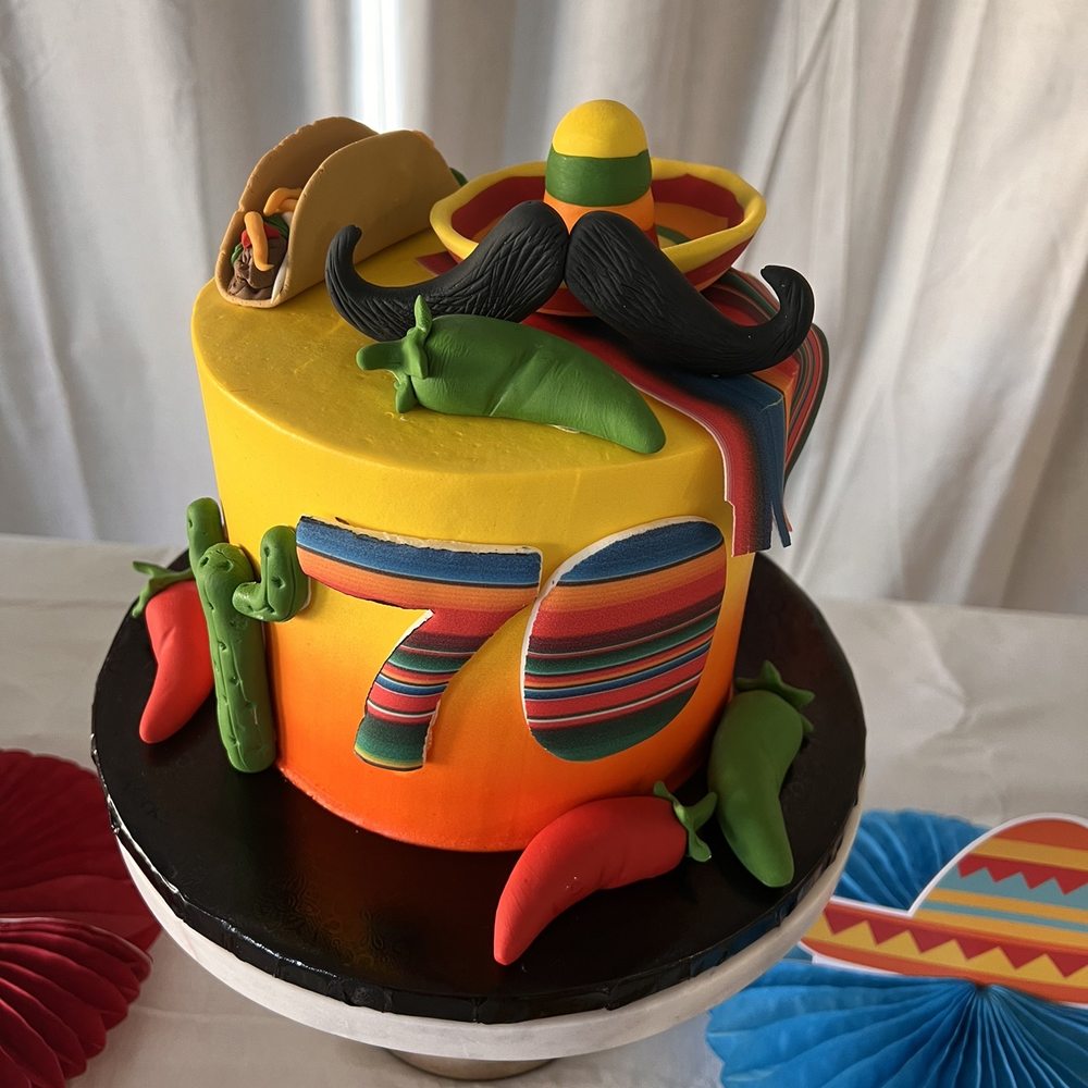 Cake-Aholics Bakery - Customized cake, 5 de mayo theme - Bakeries Near Me - Arlington, Texas