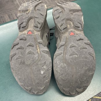 Model Shoe Renew - Before (Salomon hiking shoes) - Shoe Repair Near Me - Berkeley, California Model Shoe Renew - Before (Salomon hiking shoes) - Shoe Repair Near Me - Berkeley, California