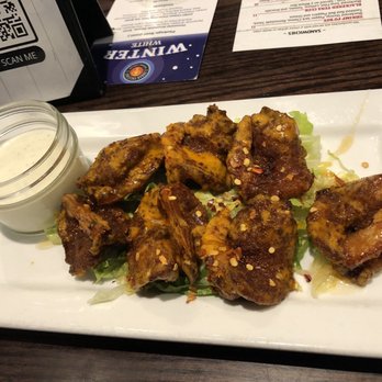 Circle 7 Ranch - Fiery Honey Shrimp appetizer with Ranch dip - Burgers Near Me - St. Louis, Missouri