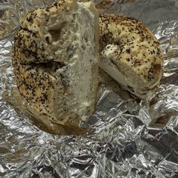 Holey Moley Bagel Shop - Everything Bagel with Flavored Cream Cheese