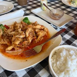 52. Chicken Crispy Gai Kao & coconut rice