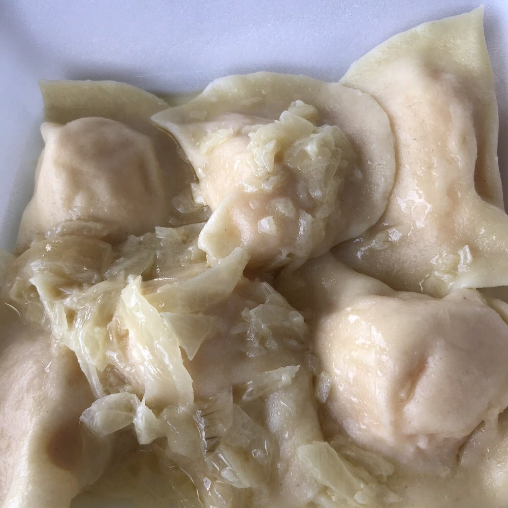 Forgotten Taste Pierogies - Pierogies slathered in butter and onions, yummm! - Russian Near Me - Moon, Pennsylvania Forgotten Taste Pierogies - Pierogies slathered in butter and onions, yummm! - Russian Near Me - Moon, Pennsylvania
