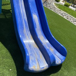 The playground was very dirty
