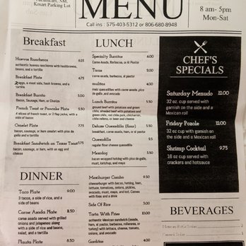 Las Chaparritas - Menu - Mexican Near Me - Tucumcari, New Mexico