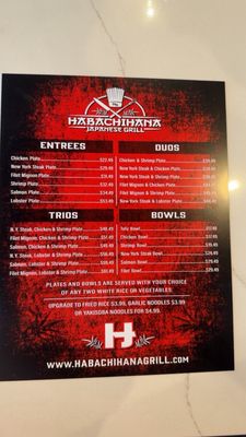 Menu photo 1 Habachihana Grill Torrance, CA Menu photo 1 Habachihana Grill Torrance, CA