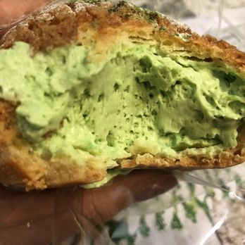 Sunmerry Bakery - Inside the green tea cream puff - Coffee & Tea Near Me - Edison, New Jersey