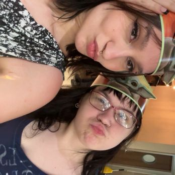Burger King - me and my sister with crown - Fast Food Near Me - Cincinnati, Ohio