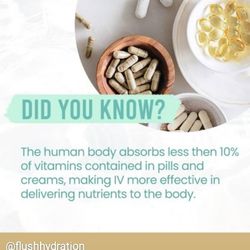 Flush IV Hydration - Why take the pill form pf Vitamins when you can absorb so much more with an IV