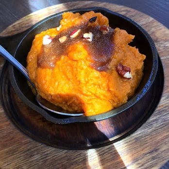 Bosscat Kitchen & Libations - bourbon whipped sweet potatoes, charred pecans, brown sugar - New American Near Me - Irvine, California Bosscat Kitchen & Libations - bourbon whipped sweet potatoes, charred pecans, brown sugar - New American Near Me - Irvine, California