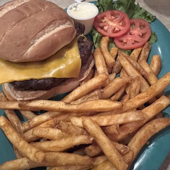 Peppers Grill & Bar - Pepper Burger...I asked for a plain-jane and it was perfect to my liking!!! The beef was amazing!! - American Near Me - Roswell, New Mexico