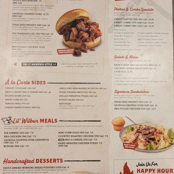 Famous Dave's Bar-B-Que - Menu page 2 - Barbeque Near Me - Sioux Falls, South Dakota