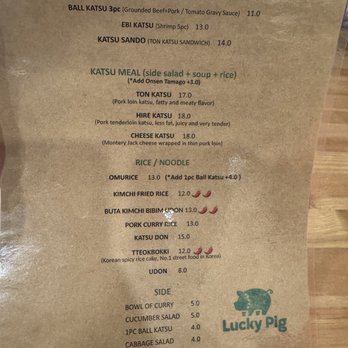Lucky Pig - Menu as of Feb 2025 - Korean Near Me - Whittier, California Lucky Pig - Menu as of Feb 2025 - Korean Near Me - Whittier, California