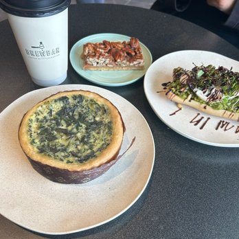 Brew Bar - spinach feta quiche, pecan bar, burrata toast, and tiramisu coffee - Coffee & Tea Near Me - Staten Island, New York