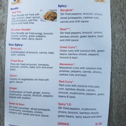 Thai Food On Wheels - Menu