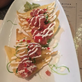 Hob Nob - Tuna nachos. So fresh, simple, light. Yummmmm - New American Near Me - Naples, Florida
