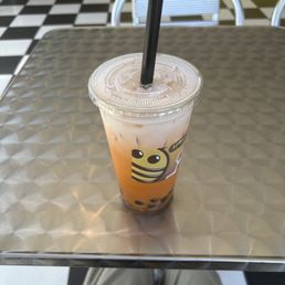 Thai Tea Milk Tea with boba Thai Tea Milk Tea with boba