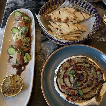 Beatnik On The River - BABA GANOUSH,  YELLOWTAIL TIRADITO - Cocktail Bars Near Me - Chicago, Illinois